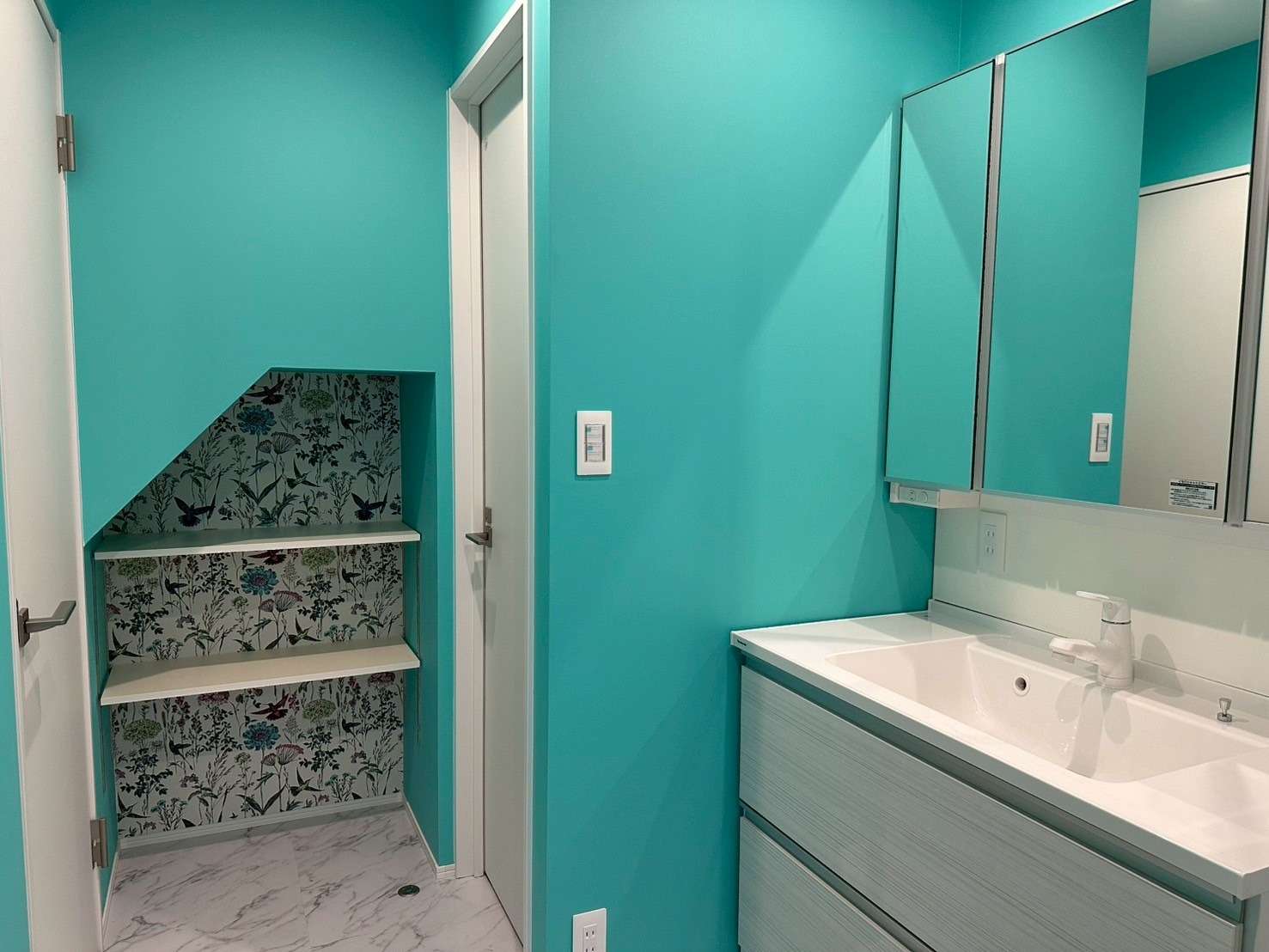 ここにもアクセントクロスが。